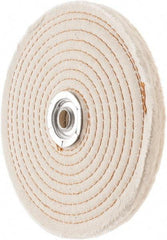 Value Collection - 6" Diam x 1/2" Thick Unmounted Buffing Wheel - 50 Ply, Polishing, 1" Arbor Hole, Hard Density - Best Tool & Supply