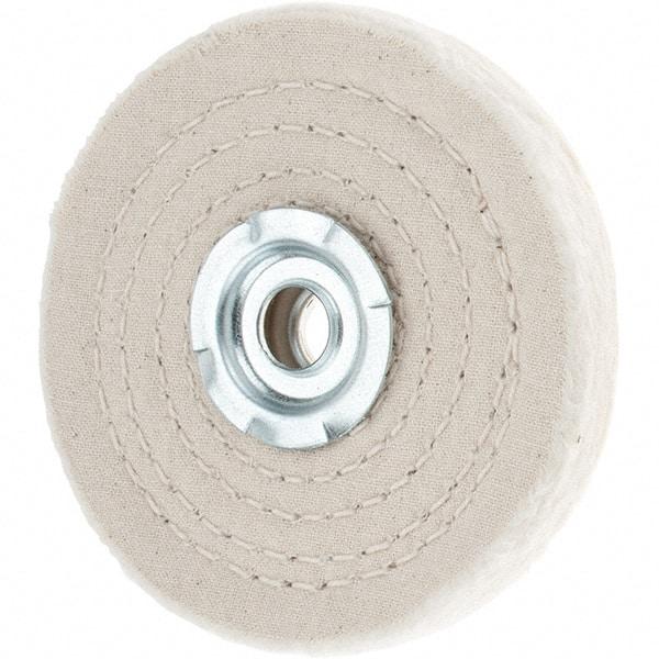 Value Collection - 4" Diam x 1/2" Thick Unmounted Buffing Wheel - 50 Ply, Polishing, 1" Arbor Hole, Hard Density - Best Tool & Supply