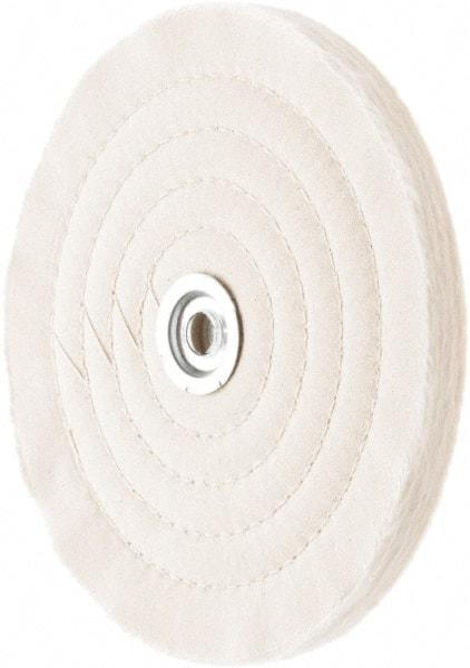 Value Collection - 8" Diam x 1/2" Thick Unmounted Buffing Wheel - 50 Ply, Polishing, 1" Arbor Hole, Medium Density - Best Tool & Supply