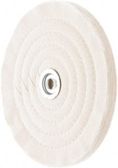 Value Collection - 8" Diam x 1/2" Thick Unmounted Buffing Wheel - 50 Ply, Polishing, 1" Arbor Hole, Medium Density - Best Tool & Supply