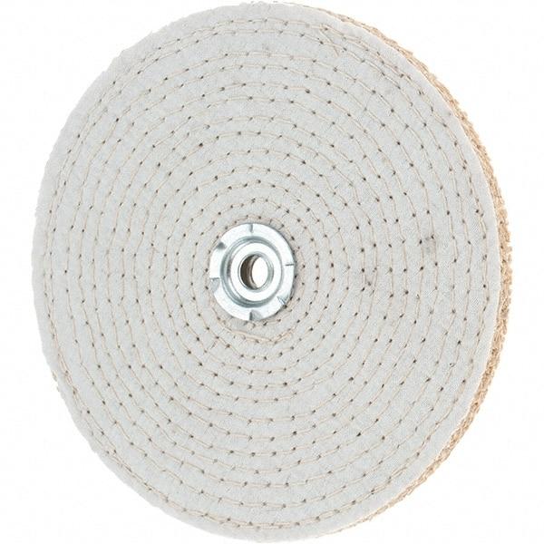 Value Collection - 8" Diam x 3/8" Thick Unmounted Buffing Wheel - 40 Ply, Polishing, 1" Arbor Hole, Hard Density - Best Tool & Supply