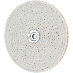 Value Collection - 8" Diam x 3/8" Thick Unmounted Buffing Wheel - 40 Ply, Polishing, 1" Arbor Hole, Hard Density - Best Tool & Supply