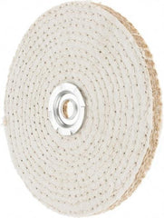 Value Collection - 6" Diam x 3/8" Thick Unmounted Buffing Wheel - 40 Ply, Polishing, 1" Arbor Hole, Hard Density - Best Tool & Supply