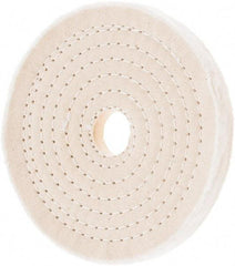 Value Collection - 6" Diam x 1/2" Thick Unmounted Buffing Wheel - 50 Ply, Polishing, 1" Arbor Hole, Hard Density - Best Tool & Supply