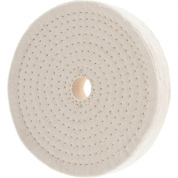 Value Collection - 8" Diam x 1" Thick Unmounted Buffing Wheel - 80 Ply, Polishing, 1" Arbor Hole, Hard Density - Best Tool & Supply