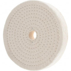 Value Collection - 8" Diam x 1" Thick Unmounted Buffing Wheel - 80 Ply, Polishing, 1" Arbor Hole, Hard Density - Best Tool & Supply