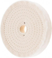 Value Collection - 7" Diam x 1" Thick Unmounted Buffing Wheel - 80 Ply, Polishing, 1" Arbor Hole, Hard Density - Best Tool & Supply