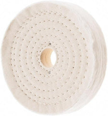 Value Collection - 6" Diam x 1" Thick Unmounted Buffing Wheel - 80 Ply, Polishing, 1" Arbor Hole, Hard Density - Best Tool & Supply