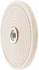 Value Collection - 6" Diam x 1/2" Thick Unmounted Buffing Wheel - 50 Ply, Polishing, 1" Arbor Hole, Hard Density - Best Tool & Supply