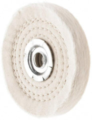 Value Collection - 4" Diam x 1/2" Thick Unmounted Buffing Wheel - 50 Ply, Polishing, 1" Arbor Hole, Hard Density - Best Tool & Supply