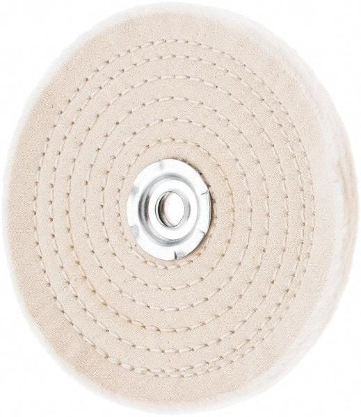 Value Collection - 6" Diam x 1/4" Thick Unmounted Buffing Wheel - 40 Ply, Polishing, 1" Arbor Hole, Hard Density - Best Tool & Supply