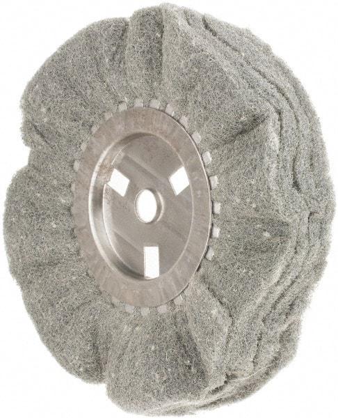 Value Collection - 8" Diam x 4" Thick, Soft Mounted Polishing Wheel - 2 Ply, Fine Grade, 5/8" Shank Diam - Best Tool & Supply