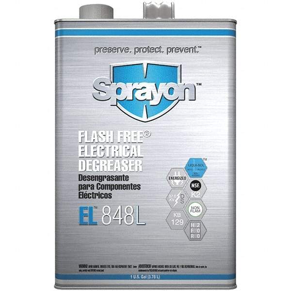 Sprayon - 1 Gallon Can Electrical Grade Cleaner/Degreaser - 37,000 Volt Dielectric Strength, Nonflammable, Food Grade, Plastic Safe - Best Tool & Supply