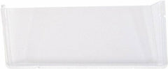 Deflect-o - 17-1/2" Wide x 6-1/2" High x 3" Deep Plastic Wall File - 1 Compartment, Clear - Best Tool & Supply