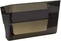 Deflect-o - 13" Wide x 7" High x 4" Deep Plastic Wall File - 1 Compartment, Smoke - Best Tool & Supply