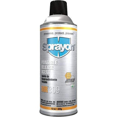 Sprayon - 12 Ounce Aerosol Can, Clear, General Purpose Mold Release - Silicone Composition - Best Tool & Supply