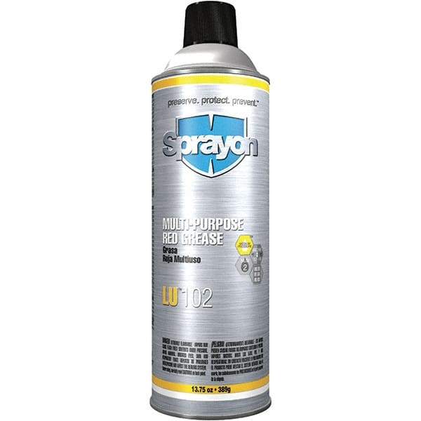 Sprayon - 13.75 oz Aerosol Aluminum General Purpose Grease - Red, 480°F Max Temp, NLGIG 2, - Best Tool & Supply