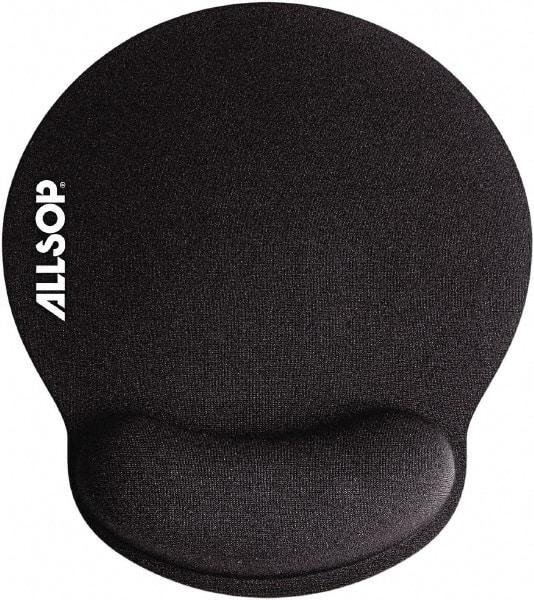 Allsop - 7-1/4" x 8-1/4" Black Mouse Pad - Use with Mouse - Best Tool & Supply