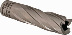 Annular Cutter: 49/64″ Dia, 2″ Depth of Cut, High Speed Steel 3/4″ Shank Dia, 2 Flats, Bright/Uncoated