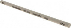 Made in USA - 400 Grit Aluminum Oxide Round Polishing Stone - Medium Grade, 1/4" Wide x 6" Long x 1/4" Thick - Best Tool & Supply