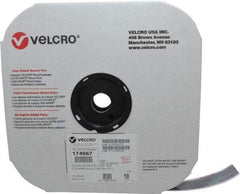 VELCRO Brand - 1" Wide x 10 Yd Long Adhesive Backed Loop Roll - Continuous Roll, Black - Best Tool & Supply