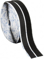 VELCRO Brand - 3/4" Wide x 10 Yd Long Adhesive Backed Hook & Loop Roll - Continuous Roll, Black - Best Tool & Supply