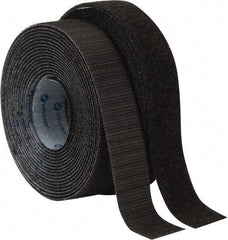 VELCRO Brand - 1" Wide x 5 Yd Long Adhesive Backed Hook & Loop Roll - Continuous Roll, Black - Best Tool & Supply