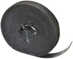 VELCRO Brand - 1" Wide x 10 Yd Long Adhesive Backed Hook & Loop Roll - Continuous Roll, Black - Best Tool & Supply