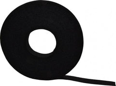 VELCRO Brand - 1" Wide x 25 Yd Long Self Fastening Tie/Strap Hook & Loop Roll - Continuous Roll, Black - Best Tool & Supply