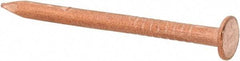 Made in USA - 4D, 12 Gauge, 1-1/2" OAL Common Nails - Smooth Shank, Copper - Best Tool & Supply