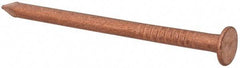 Made in USA - 5D, 12 Gauge, 1-3/4" OAL Common Nails - Smooth Shank, Copper - Best Tool & Supply