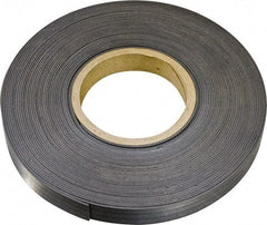 Mag-Mate - 600" Long x 1/2" Wide x 1/8" Thick Flexible Magnetic Strip - 14 Lb Max Pull Force, 8 Linear Ft/Lb Magnetic Pull Force, Plain Back, Dark Brown - Best Tool & Supply