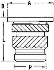 E-Z LOK - #2 56 UNC, 0.141" Diam, Brass Headed Heat Installed Threaded Insert - 1/8" Hole, 0.141" OAL x 0.018" High, 3/16" Head Diam - Best Tool & Supply