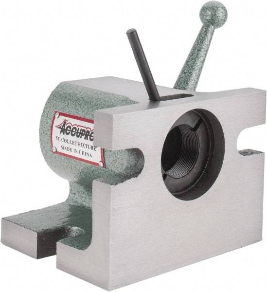 Accupro - Series 5C, 1/32 to 1-1/8" Collet Capacity, Horizontal/Vertical Standard Collet Holding Fixture - Manually Activated, 5" Base Diam Width, 4" High - Best Tool & Supply