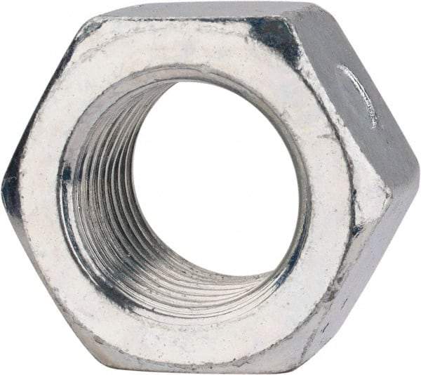 Value Collection - 5/8-18 UNF Grade 2 Two Way Lock Nut with Distorted Thread - 15/16" Width Across Flats, 35/64" High, Zinc-Plated Finish - Best Tool & Supply