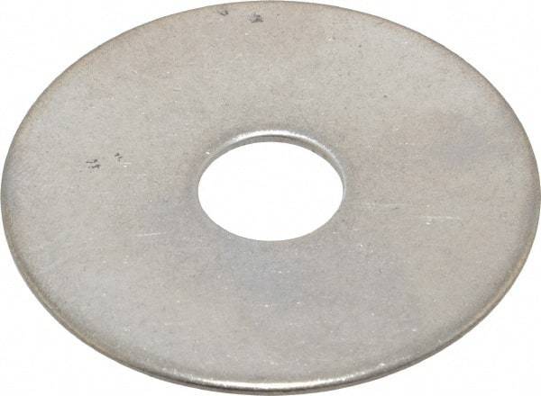 Value Collection - 1/2" Screw, Grade 18-8 Stainless Steel Fender Flat Washer - 17/32" ID x 2" OD, 0.06" Thick - Best Tool & Supply