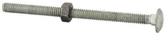 Value Collection - 1/4-20 UNC 4" Length Under Head, Standard Square Neck, Carriage Bolt - 1006-1050 Steel, Galvanized Zinc-Plated Finish - Best Tool & Supply