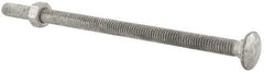 Value Collection - 5/16-18 UNC 6" Length Under Head, Standard Square Neck, Carriage Bolt - 1006-1050 Steel, Galvanized Zinc-Plated Finish - Best Tool & Supply