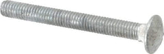 Value Collection - 3/8-16 UNC 3-1/2" Length Under Head, Standard Square Neck, Carriage Bolt - 1006-1050 Steel, Galvanized Zinc-Plated Finish - Best Tool & Supply