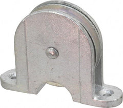 Value Collection - Single Closed Upright Mount Guidance Pulley - Sheave, 3 Inch Outside Diameter, Wire Rope, 3/8 Inch Diameter, 0.235 Inch to 0.246 Inch Mounting Hole Diameter Iron, Galvanized Finish - Best Tool & Supply