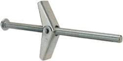 Value Collection - 5/16" Screw, 5/16" Diam, 6" Long, Toggle Bolt Drywall & Hollow Wall Anchor - 5/16" Drill, Zinc Plated, Steel, Use in Concrete, & Masonry, Hollow Tile, Plaster & Wallboard - Best Tool & Supply