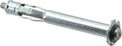 Value Collection - #6 to 32 Screw, 1/8" Diam, 1-1/4" Long, 1-1/4 to 1-3/4" Thick, Sleeve Drywall & Hollow Wall Anchor - 1/8" Drill, Zinc Plated, Steel, Use in Drywall - Best Tool & Supply