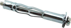 Value Collection - #10 to 24 Screw, 3/16" Diam, 2-1/2" Long, 3/4 to 1-3/16" Thick, Sleeve Drywall & Hollow Wall Anchor - 3/16" Drill, Zinc Plated, Steel, Use in Drywall - Best Tool & Supply