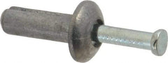 Value Collection - 1/4" Diam, 1/4" Drill, 3/4" OAL, 3-3/4" Min Embedment Hammer Drive Concrete Anchor - Zamac Alloy, Zinc-Plated Finish, Mushroom Head - Best Tool & Supply