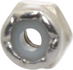 Value Collection - #4-40 UNC 18-8 Hex Lock Nut with Nylon Insert - 1/4" Width Across Flats, 5/32" High - Best Tool & Supply