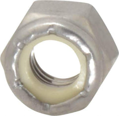 Value Collection - 5/16-18 UNC 18-8 Hex Lock Nut with Nylon Insert - 1/2" Width Across Flats, 23/64" High - Best Tool & Supply