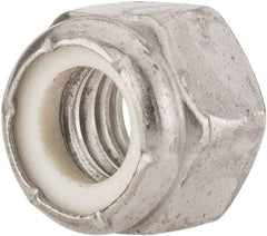 Value Collection - 3/8-16 UNC 18-8 Hex Lock Nut with Nylon Insert - 9/16" Width Across Flats, 15/32" High - Best Tool & Supply