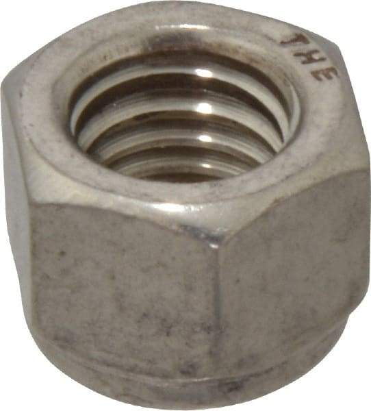 Value Collection - 1/2-13 UNC 18-8 Hex Lock Nut with Nylon Insert - 3/4" Width Across Flats, 39/64" High - Best Tool & Supply