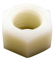 Made in USA - 7/8-9 UNC Nylon Right Hand Hex Nut - 32.51mm Across Flats, 19.05mm High, Uncoated - Best Tool & Supply