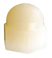 Made in USA - 1/2-13" UNC, 3/4" Width Across Flats, Uncoated Nylon Acorn Nut - 13/16" Overall Height - Best Tool & Supply